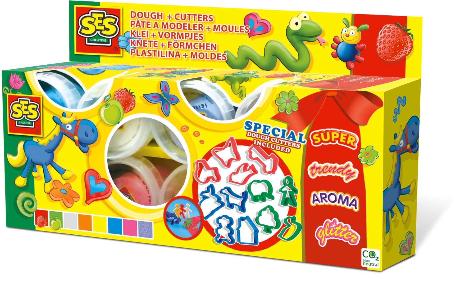 Ses Creative Oyun Hamuru Tutkusu 8x90gr ve Kesici Kalıplar