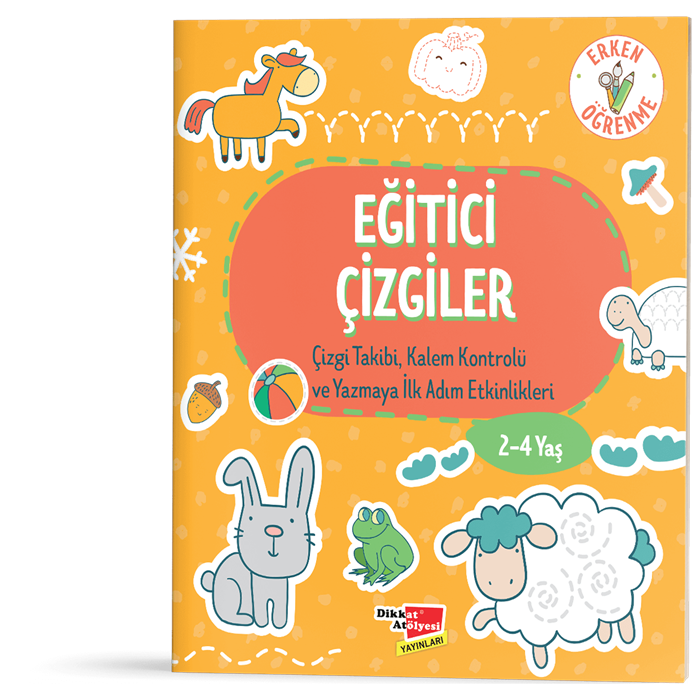 Dikkat Atölyesi Eğitici Çizgiler Etkinlik Kitabı 2-4 Yaş
