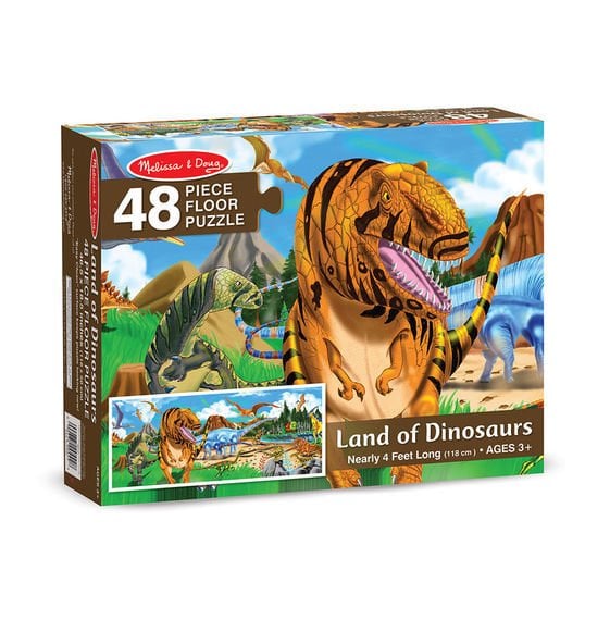 Melissa&Doug Dev Yer Yapbozu Dinozor Dünyası (48 parça)