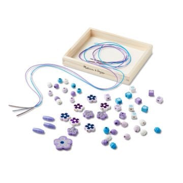 Melissa&Doug Ahşap Boncuk Dizme Parıldayan Çiçekler