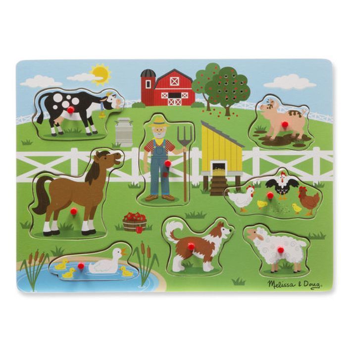 Melissa&Doug Ahşap Sesli Yapboz Old MacDonal\'s Farm