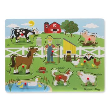 Melissa&Doug Ahşap Sesli Yapboz Old MacDonal\'s Farm