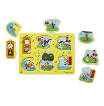 Melissa&Doug Ahşap Sesli Yapboz İng. Çocuk Şarkıları 1