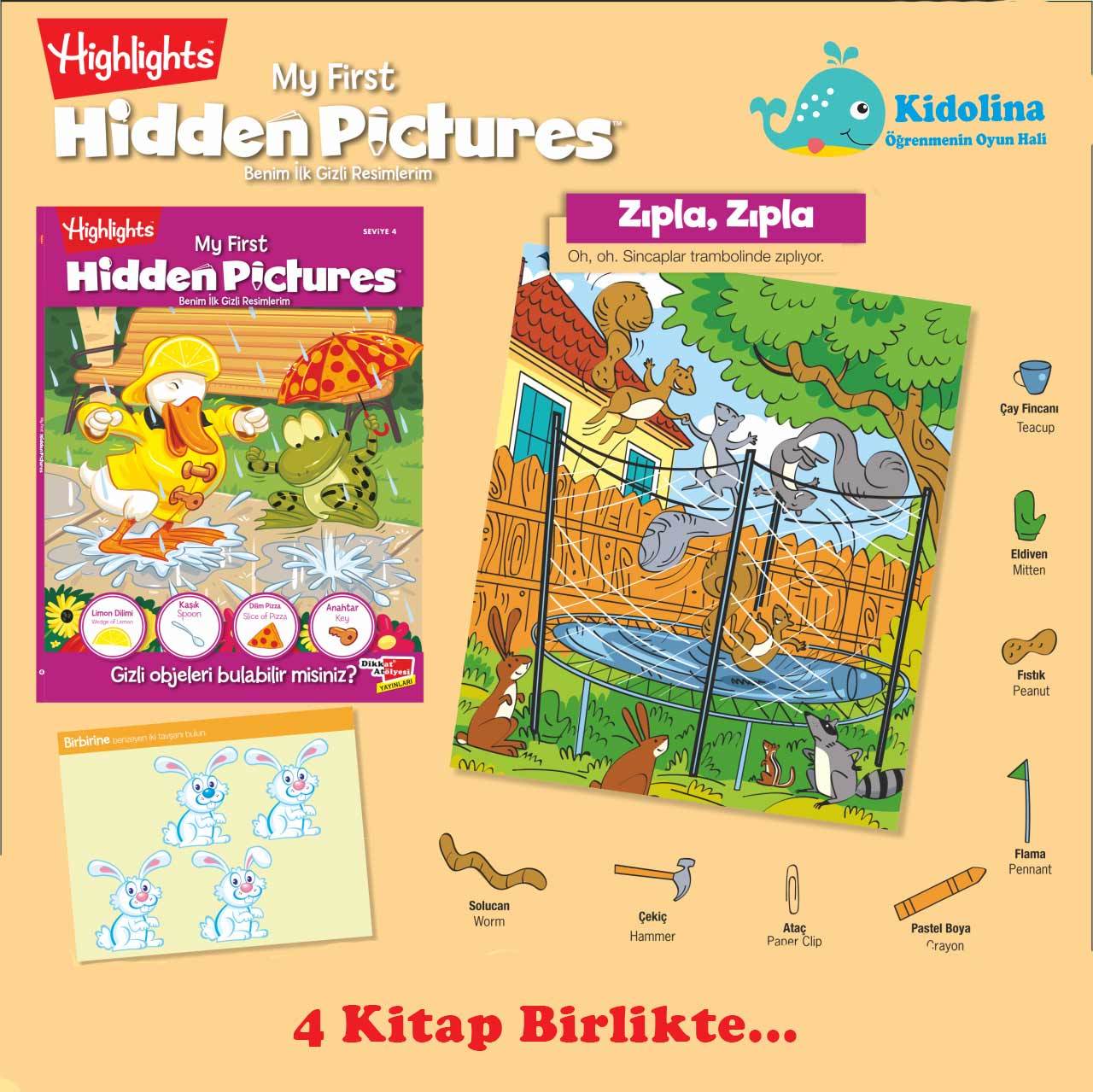 HighLights My First Hidden Pictures 4 Kitap 3-6 Yaş | Kidolina