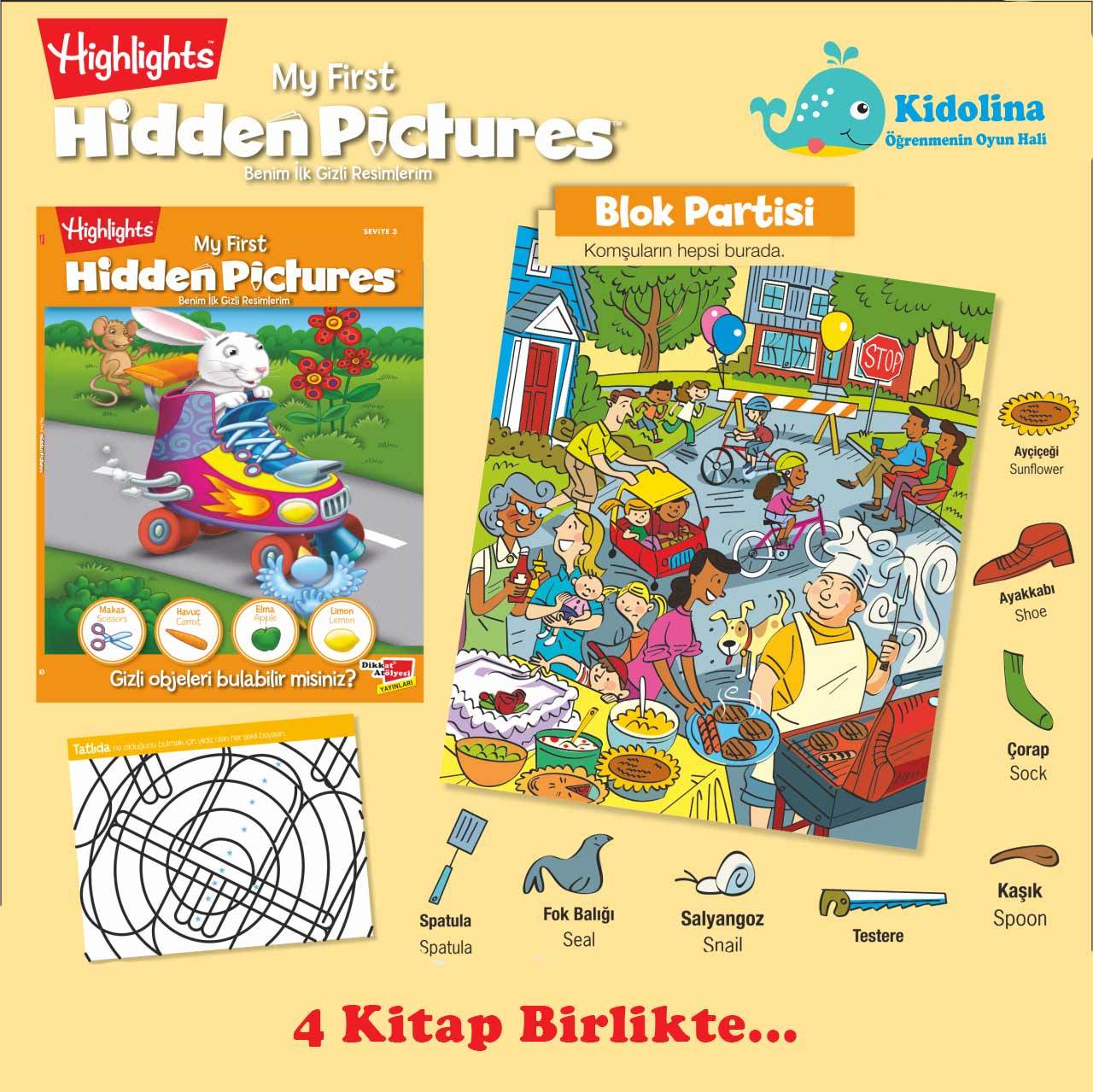 HighLights My First Hidden Pictures 4 Kitap 3-6 Yaş | Kidolina