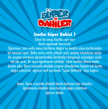 Süper Dahiler Oyun Temelli Öğrenme Çarpma X2'den X5'e kadar