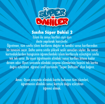 Süper Dahiler Oyun Temelli Öğrenme Çarpma X2'den X5'e kadar