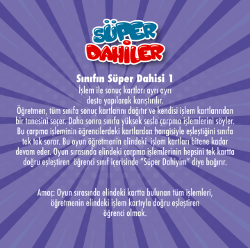 Süper Dahiler Oyun Temelli Öğrenme Çarpma X6'dan X9'a kadar