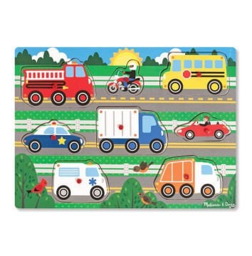 Melissa&Doug Ahşap Tutmalı Yapboz Araçlar Puzzle