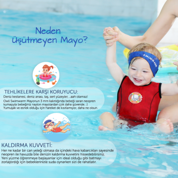 Owli Swimwarm Üşütmeyen Bebek Mayosu Mavi 12-24 ay
