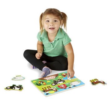 Melissa&Doug Ahşap Tutmalı Yapboz Çiftlik Hayvanları