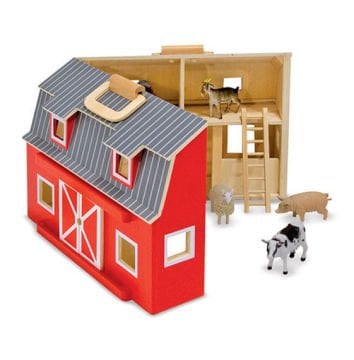 Melissa&Doug Ahşap Taşınabilir Çiftlik Evi Oyun Seti