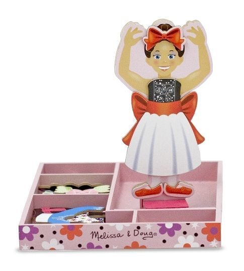 Melissa&Doug Ahşap Mıknatıslı Giydirme Oyunu Balerin Nina