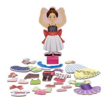 Melissa&Doug Ahşap Mıknatıslı Giydirme Oyunu Balerin Nina